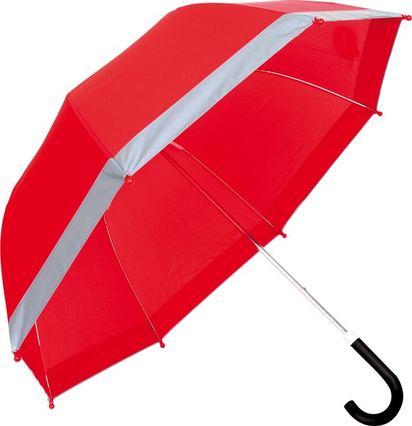 Regenschirm mit Reflektorstreifen