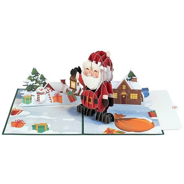 Papercrush Weihnachtsmann mit Laterne Pop-Up Karte