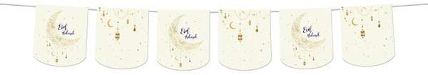 Wimpelgirlande 'Eid Mubarak' - 6 Meter