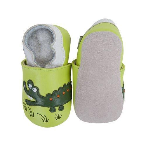 Lait et Miel Hausschuhe Leder Krabbelschuhe Krokodil(2).jpg