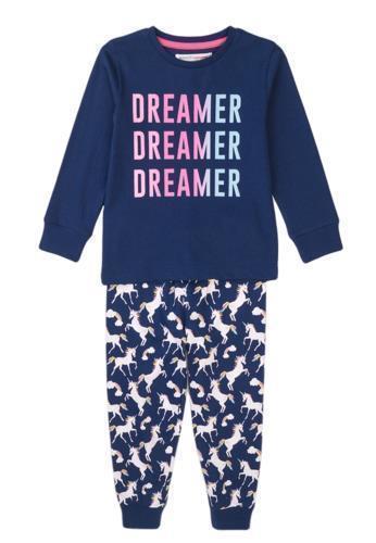 Minoti Pyjama Einhorn in dunkelblau.png