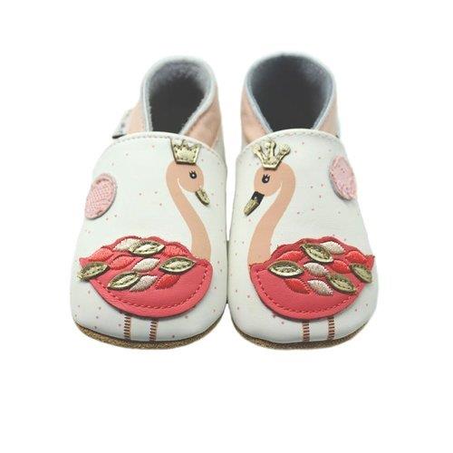 Lait et Miel Hausschuhe Leder Krabbelschuhe Flamingo.jpg